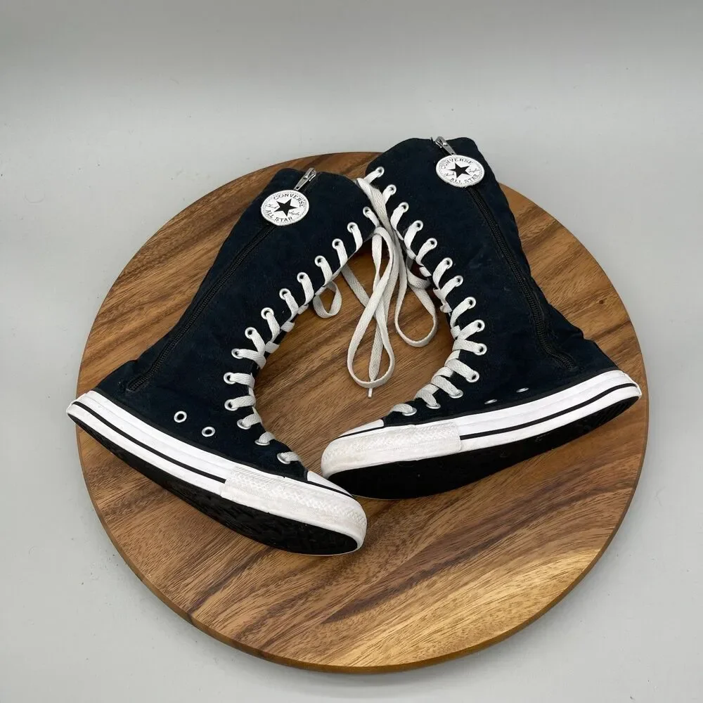 Converse Chuck Taylor All Star XXHi Shoes Youth Size 2 Black Knee High Sneakers